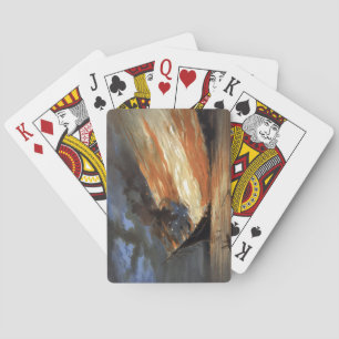 Das Flaggschiff des Zivilen Krieges gegen das Feue Spielkarten