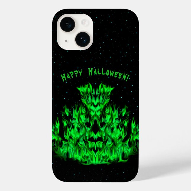 Das Flammenmonster im Sternenhimmel Case-Mate iPhone Hülle (Rückseite)