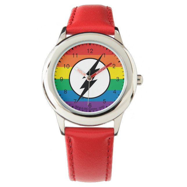 Das Flash-Rainbow-Logo Armbanduhr (Vorderseite)