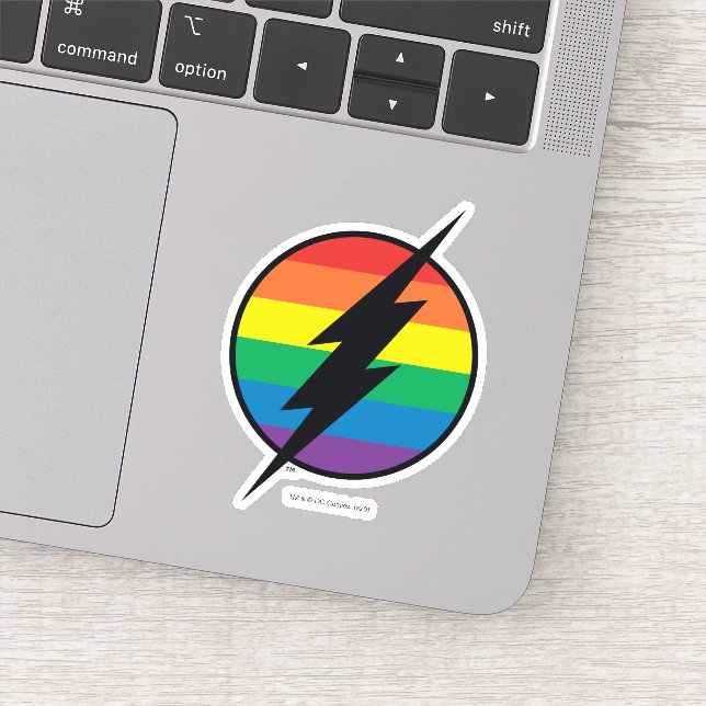 Das Flash-Rainbow-Logo Aufkleber (Detail)