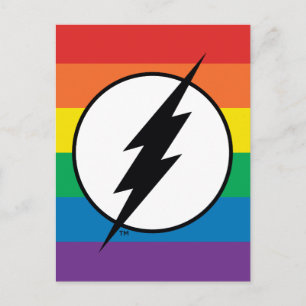Das Flash-Rainbow-Logo Einladungspostkarte