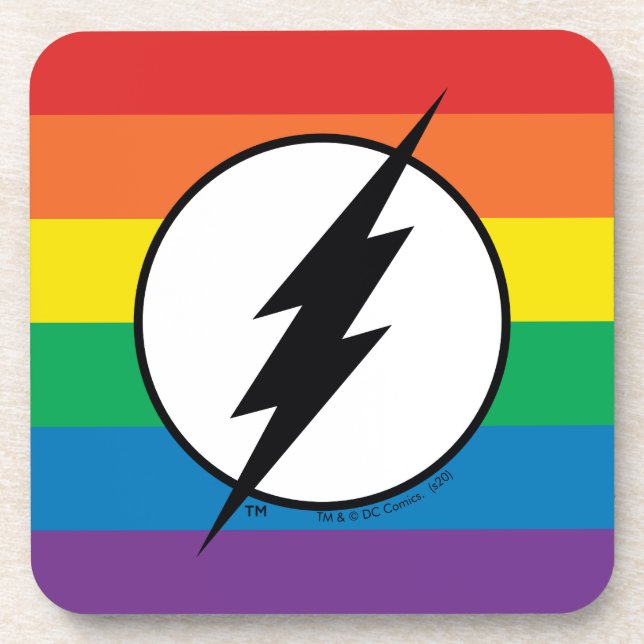 Das Flash-Rainbow-Logo Getränkeuntersetzer (Vorderseite)