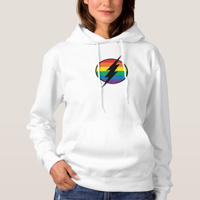 Das Flash Rainbow-Logo Hoodie (Vorderseite)
