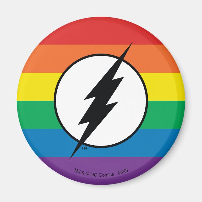 Das Flash-Rainbow-Logo Magnet (Vorne)