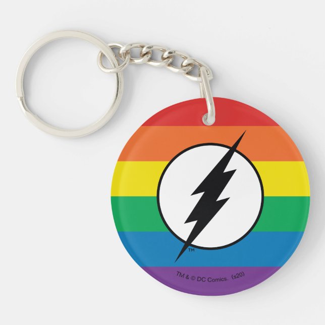 Das Flash-Rainbow-Logo Schlüsselanhänger (Vorderseite)