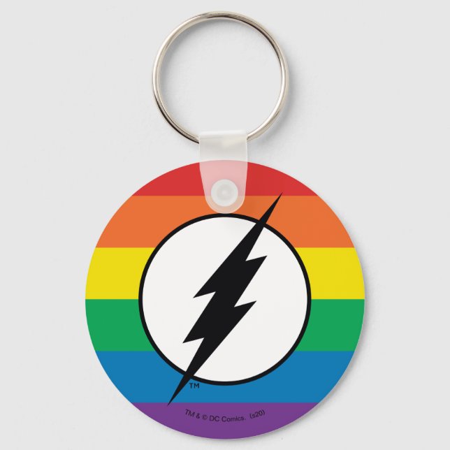 Das Flash-Rainbow-Logo Schlüsselanhänger (Vorderseite)