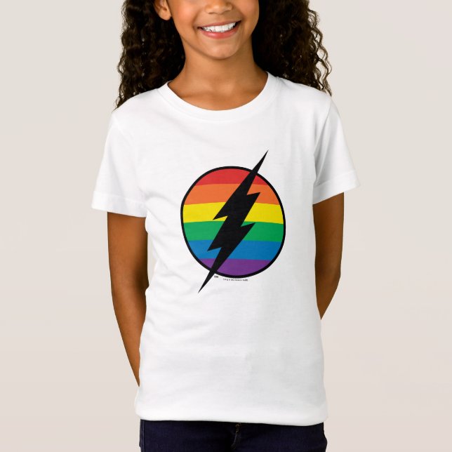 Das Flash Rainbow-Logo T-Shirt (Vorderseite)