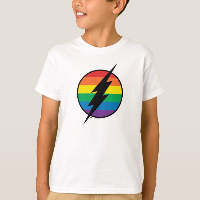 Das Flash Rainbow-Logo T-Shirt (Vorderseite)