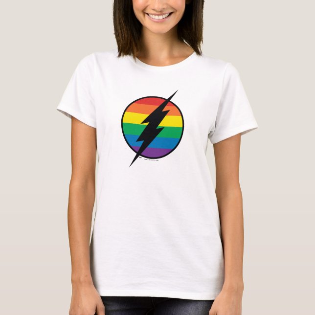 Das Flash Rainbow-Logo T-Shirt (Vorderseite)