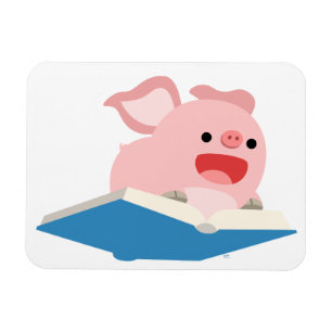 Das flexible Flying Book und Cartoon Pig Magnet