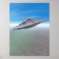 Das fliegende Saucer-Poster
