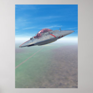 Das fliegende Saucer-Poster Poster