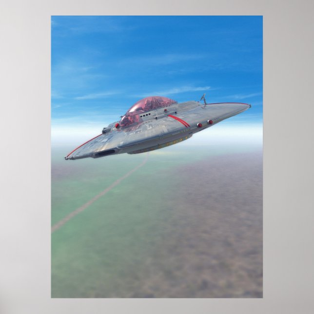 Das fliegende Saucer-Poster Poster (Vorne)