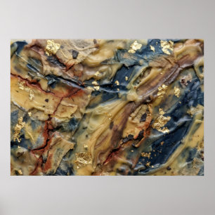 Das Flussbett des alten Goldes Spirituelle Wandkun Poster