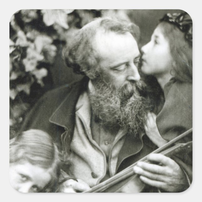 Das Flüstern der Rose Quadratischer Aufkleber (Vorderseite)