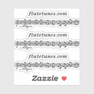 Das flutetunes.com Logo Aufkleber
