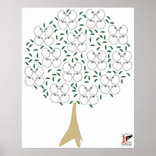 Das "Food 1 Year Challenge Tracking Poster" Ihres  Poster