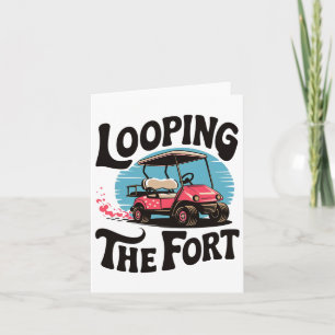 Das Fort Golf Cart Camping Funny Vacation Karte
