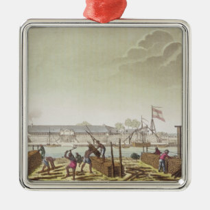 Das Fort in Batavia mit gebürtigen Blockwinden, Ornament Aus Metall