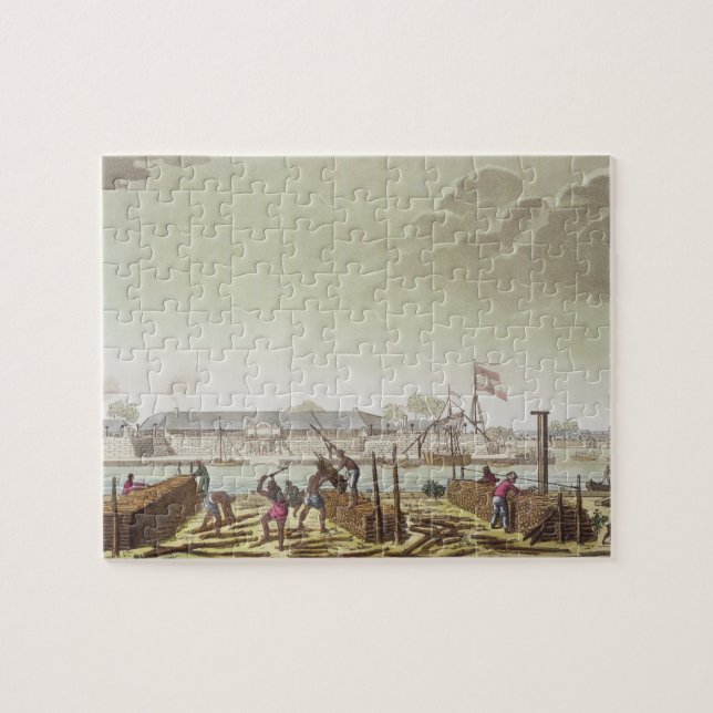 Das Fort in Batavia mit gebürtigen Blockwinden, Puzzle (Horizontal)