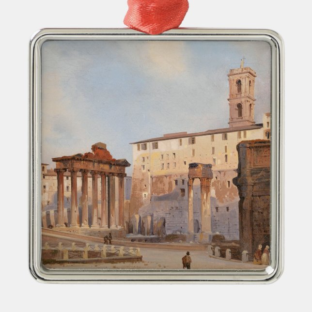 Das Forum der Antike (von Ippolito Caffi) Ornament Aus Metall (Vorne)