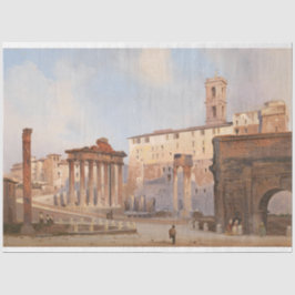 Das Forum der Antike (von Ippolito Caffi) Seidenpapier