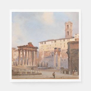 Das Forum der Antike (von Ippolito Caffi) Serviette