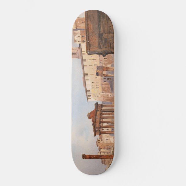 Das Forum der Antike (von Ippolito Caffi) Skateboard (Vorderseite)