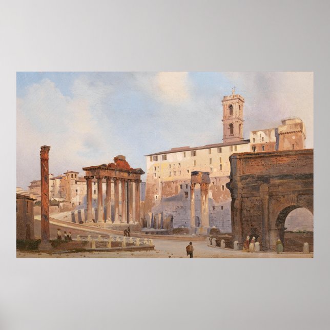 Das Forum Romanum von Ippolito Caffi Poster (Vorne)