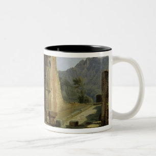 Das Forum von Pompeji Zweifarbige Tasse