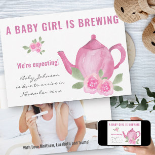 Das Foto Baby Girl erwartet Schwangerschaft Ankündigung