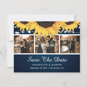 Das Foto "Blue Lace Sunflower" speichert die Datum Save The Date