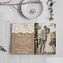 Das Foto Burlap & Lace Wedding
