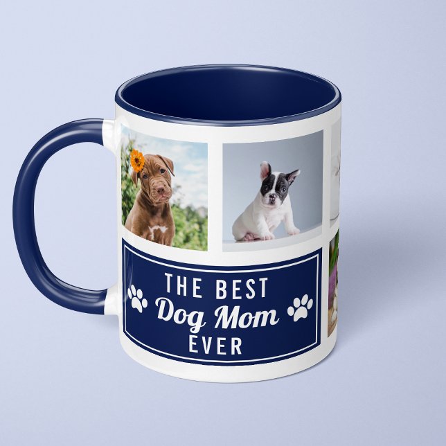 Das Foto der besten Mama aller Navy Blue Pet Colla Tasse (Von Creator hochgeladen)