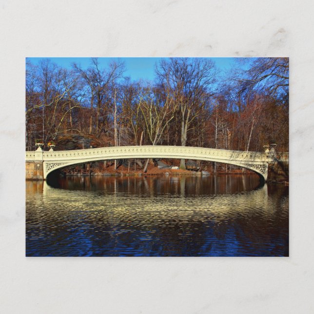 Das Foto der Bow Bridge des Central Park Postkarte (Vorderseite)