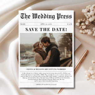 Das Foto der Hochzeitpresse Eiffelturm Save The Date