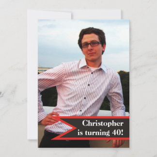 Das Foto der modernen Männer aus dem 40. Einladung