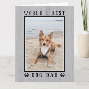 Das Foto des besten Hundes-Vaters der Welt Rustika Karte