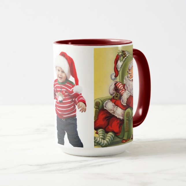 Das Foto des Weihnachtsmannes Niedliches Geschenk  Tasse (VorderseiteRechts)