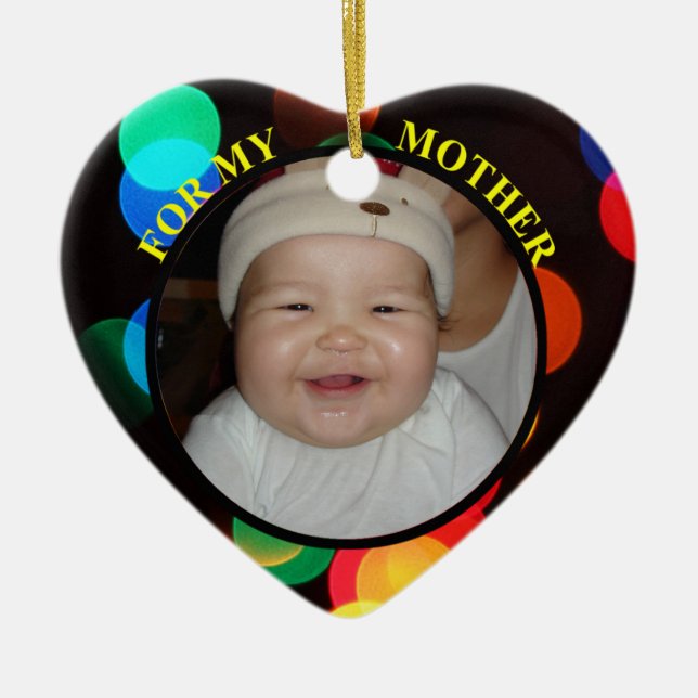 Das Foto-Geschenk-Umbau u. Verzierung des Babys Keramik Ornament (Vorne)