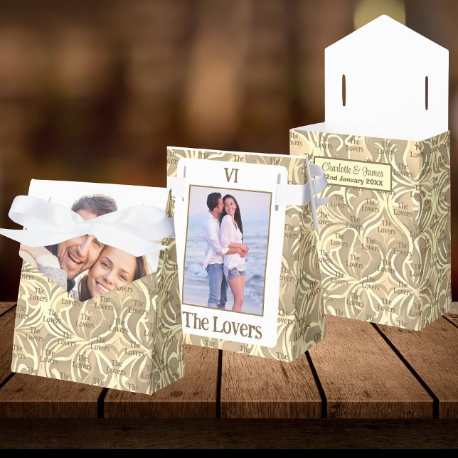 Das Foto Lovers Tarot Card Couple | Hochzeit Geschenkschachtel (Front, Back And Open)