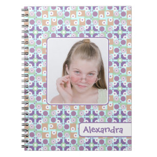 Das Foto-Schablone des Retro Trend-geometrischen Notizblock