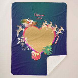 Das Foto Sherpa Blanket des Weihnachtsmanns Sherpadecke