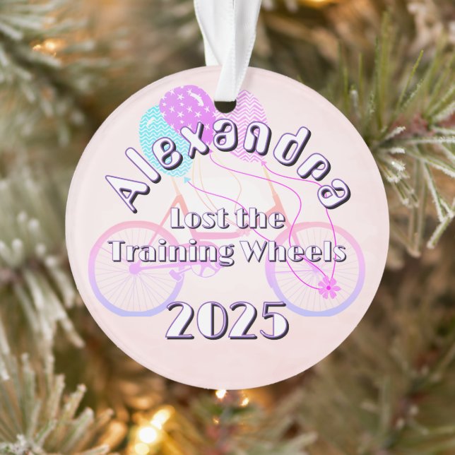 Das Foto "Trainingsräder" auf der Rückseite verlor Ornament (Baum)