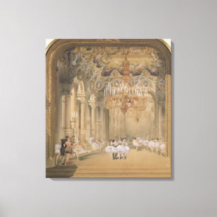 Das Foyer der Oper während des Mittelalters Leinwanddruck