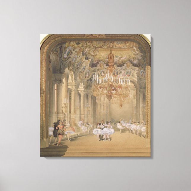 Das Foyer der Oper während des Mittelalters Leinwanddruck (Vorderseite)