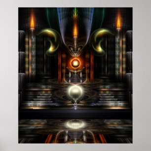 Das Fraktal der Throne Room Art Wall Poster