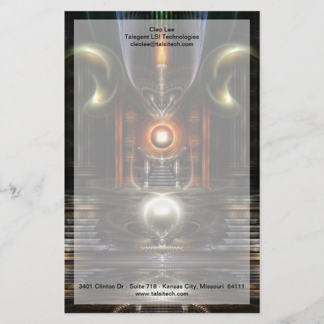 Das Fraktal Throne Room Art Briefpapier (Vorderseite)