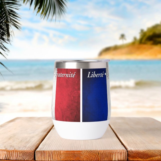 Das französische Motto Wasserflasche (Strand)