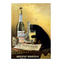 Das französische Poster "absinthe bourgeois" von R